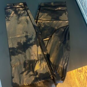 Zyia Metallic Drawstring Luxe Legging Size 2